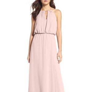 WTOO Keyhole Halter Chiffon Gown